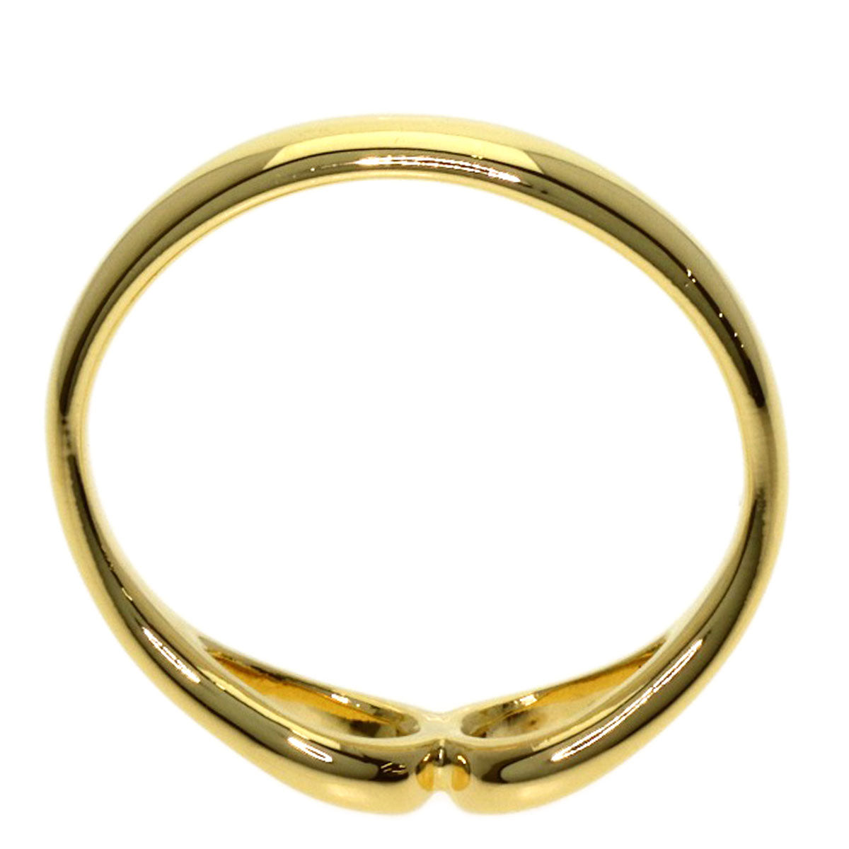 TIFFANY&Co. open teardrop Ring K18 Yellow Gold Ladies [Used]