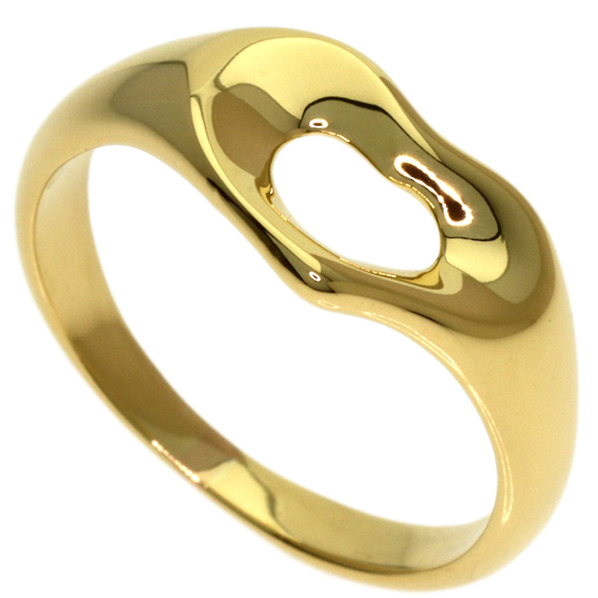 TIFFANY&Co. Open heart Ring K18 Yellow Gold Ladies [Used]