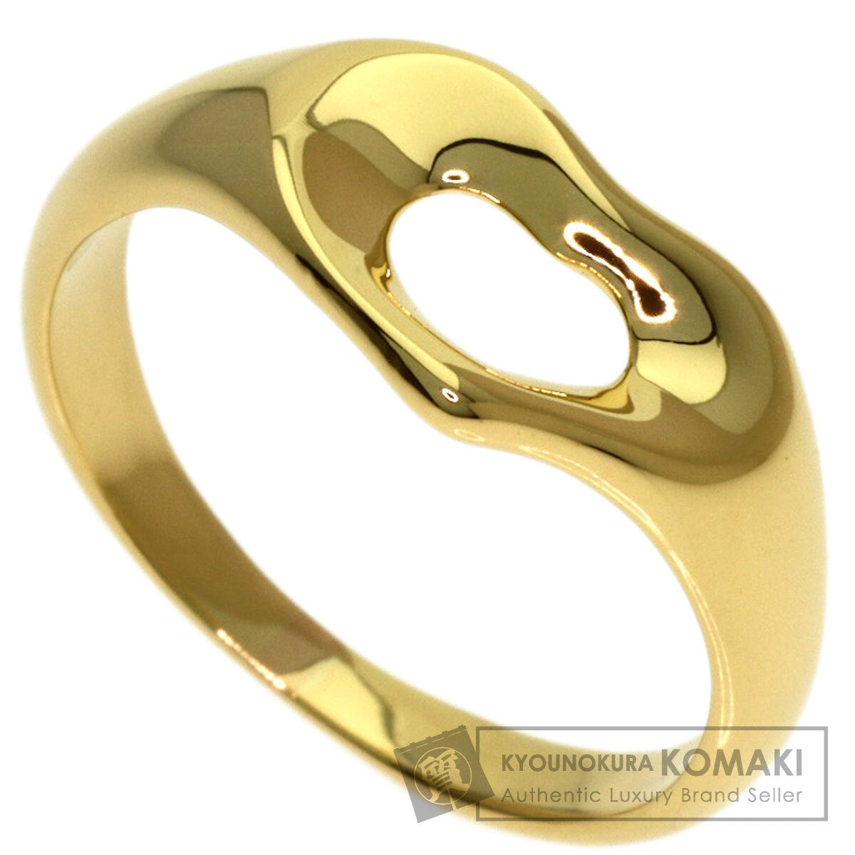 TIFFANY&Co. Open heart Ring K18 Yellow Gold Ladies [Used]