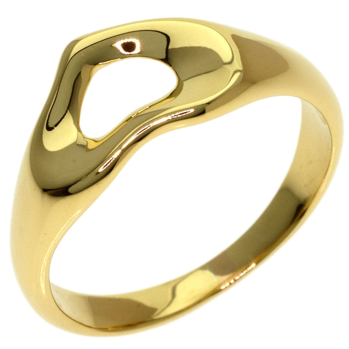 TIFFANY&Co. Open heart Ring K18 Yellow Gold Ladies [Used]