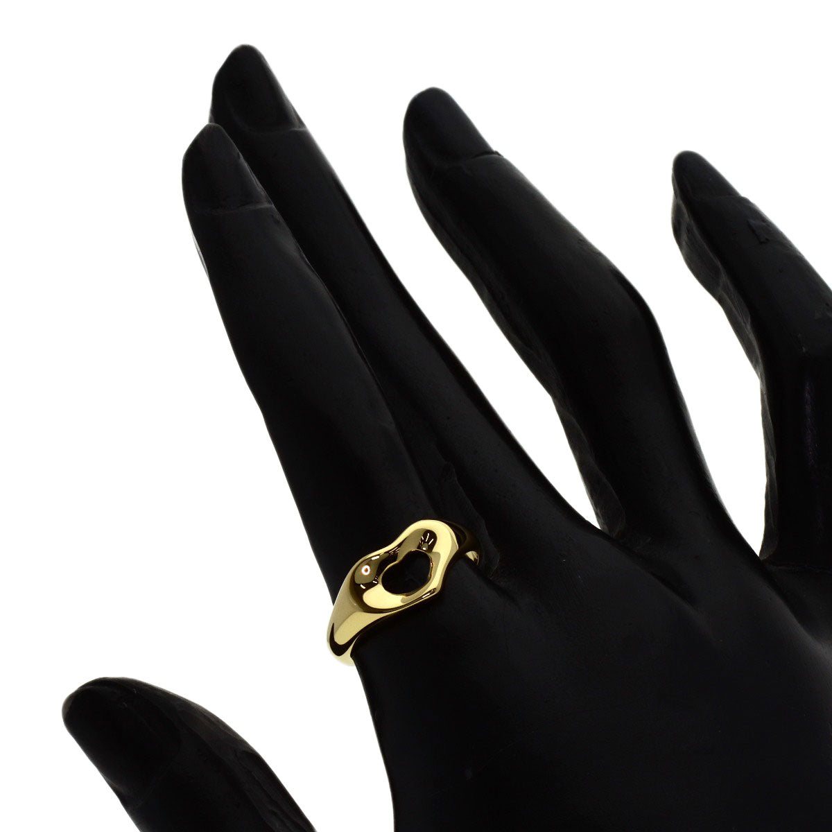 TIFFANY&Co. Open heart Ring K18 Yellow Gold Ladies [Used]