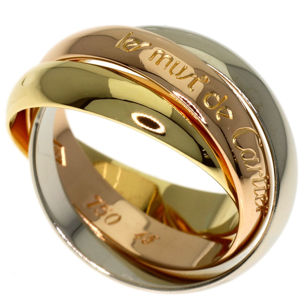 CARTIER Trinity #45 Ring K18 Yellow Gold K18 White GoldLadies [Used]