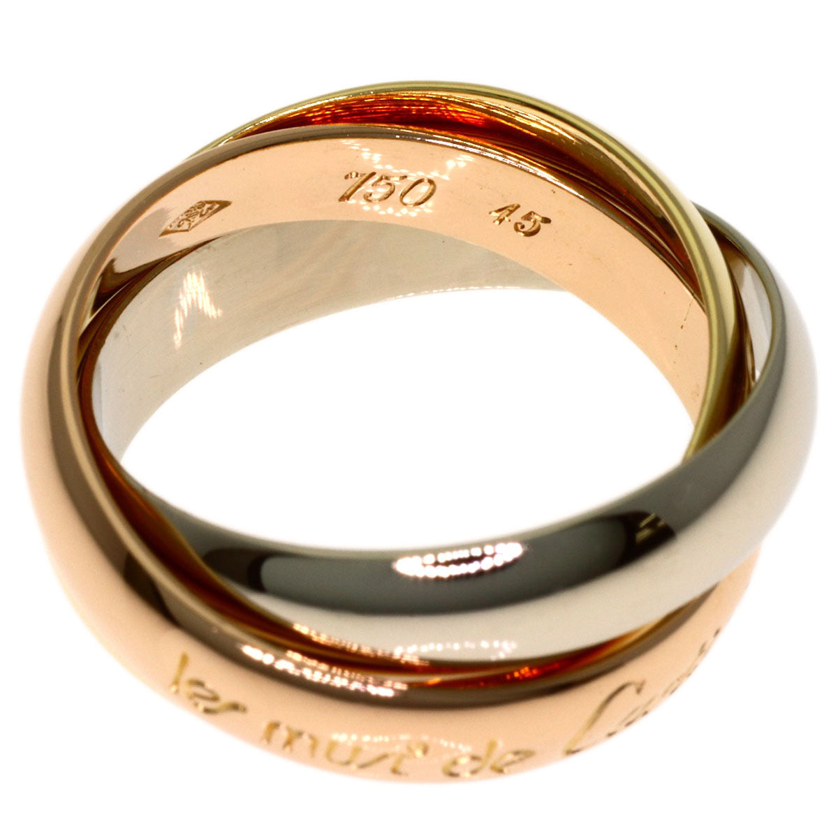 CARTIER Trinity #45 Ring K18 Yellow Gold K18 White GoldLadies [Used]