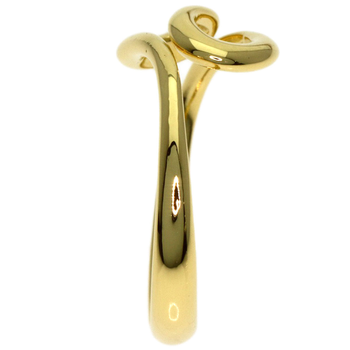TIFFANY&Co. open wave Ring K18 Yellow Gold Ladies [Used]