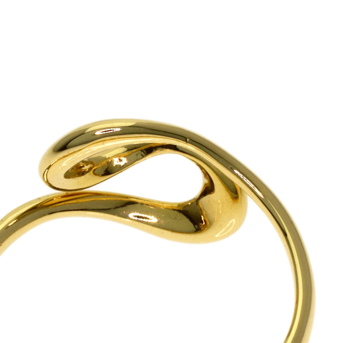 TIFFANY&Co. open wave Ring K18 Yellow Gold Ladies [Used]