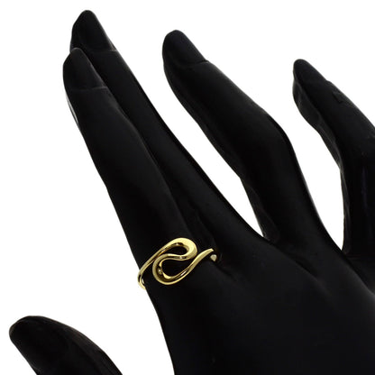 TIFFANY&Co. open wave Ring K18 Yellow Gold Ladies [Used]
