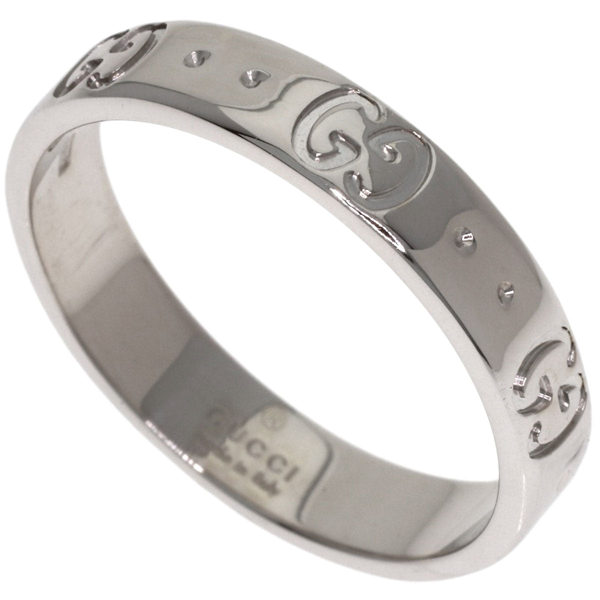 GUCCI Icon #14 Ring K18 White Gold Ladies [Used]