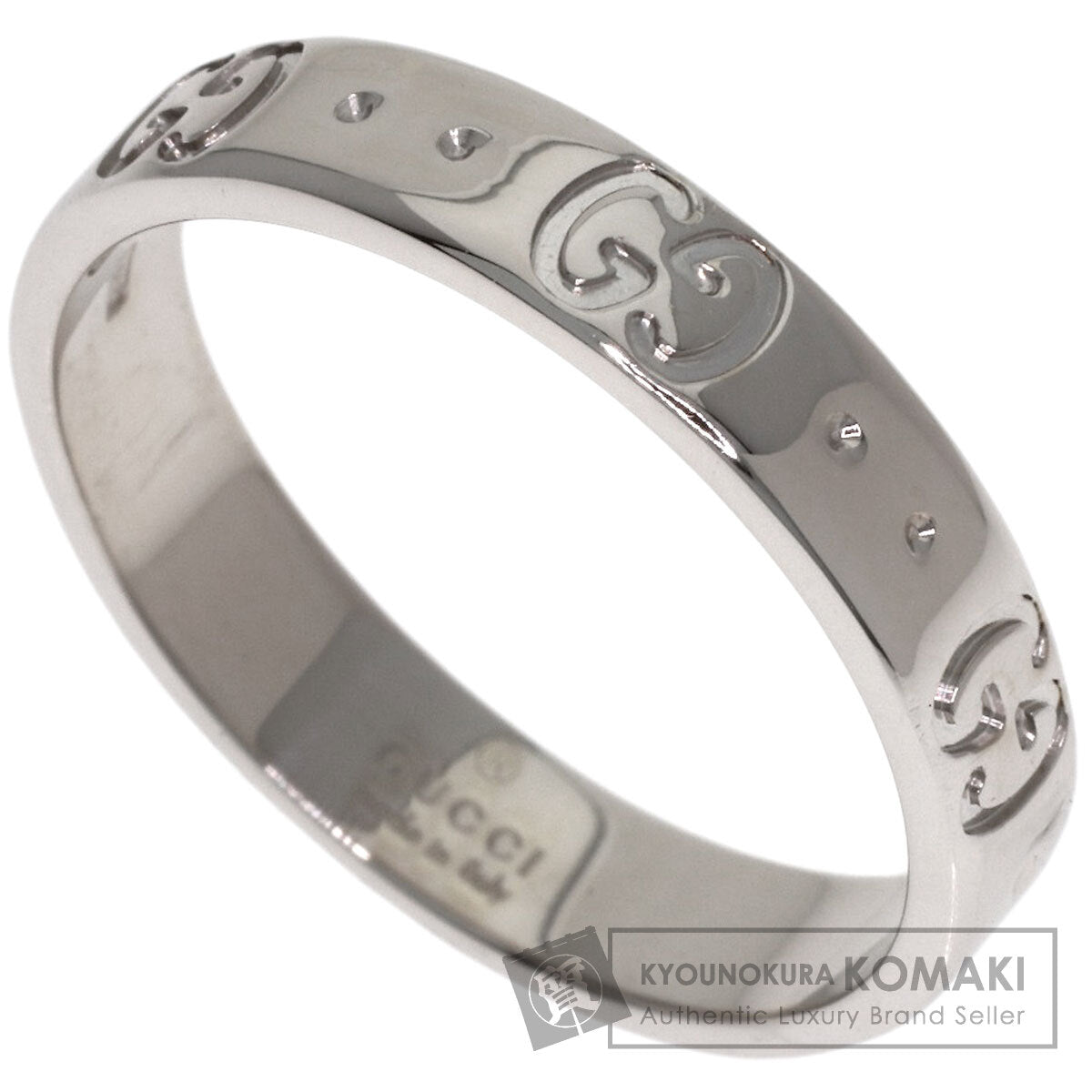GUCCI Icon #14 Ring K18 White Gold Ladies [Used]