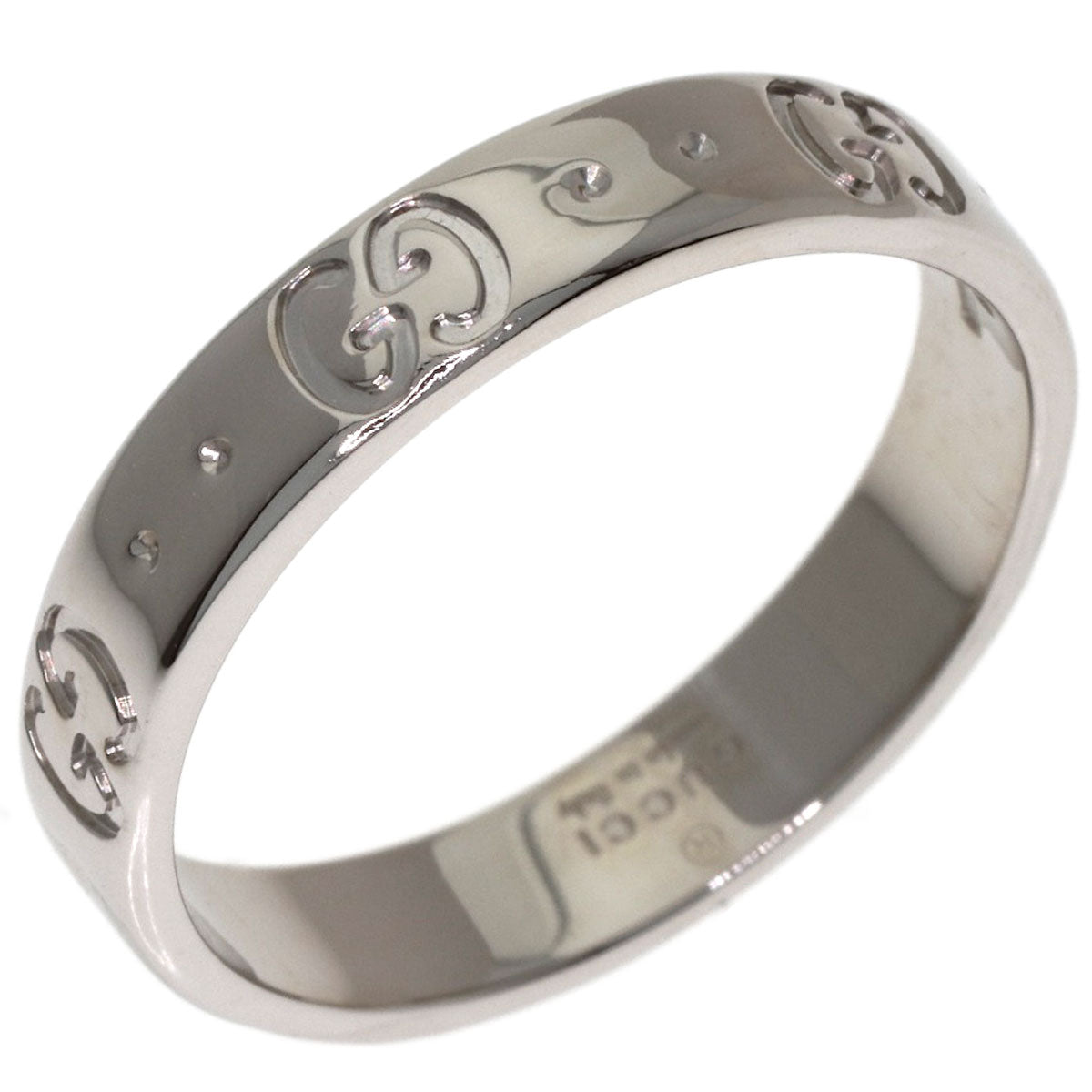 GUCCI Icon #14 Ring K18 White Gold Ladies [Used]