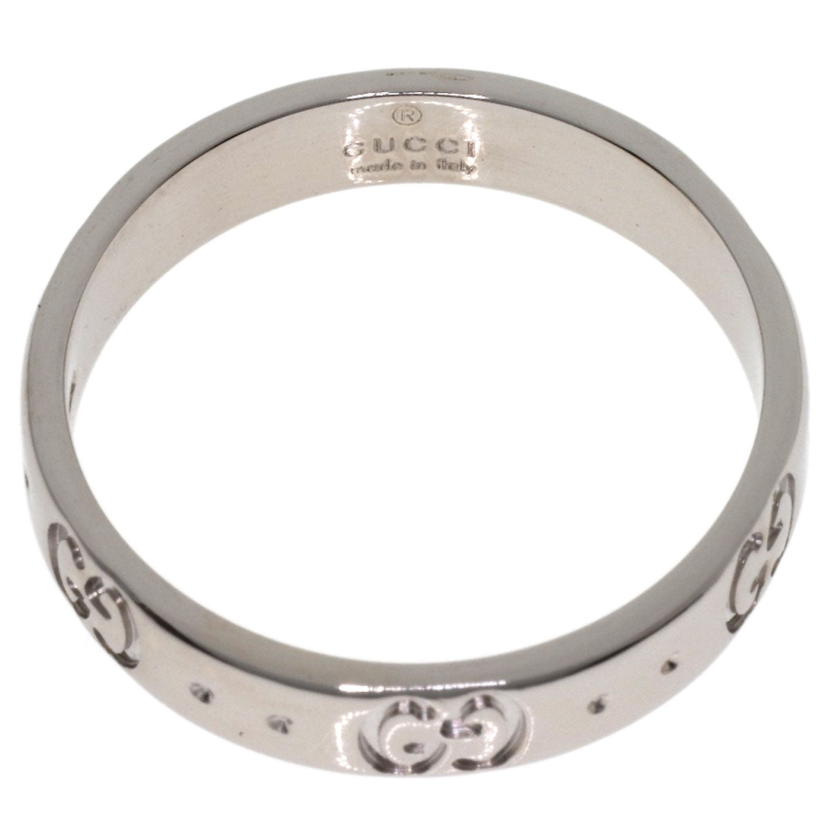 GUCCI Icon #14 Ring K18 White Gold Ladies [Used]