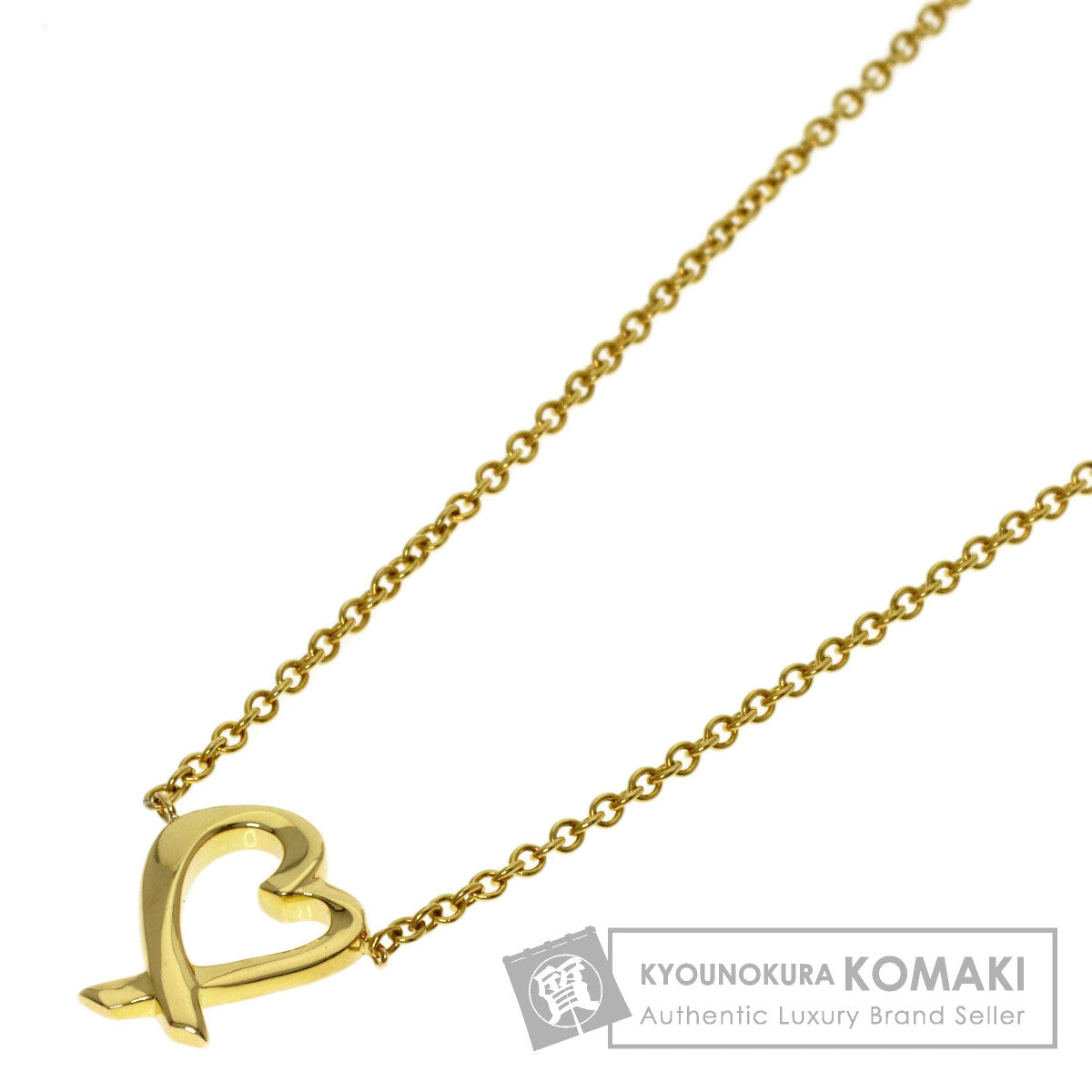 TIFFANY&Co. Loving heart Necklace K18 Yellow Gold Ladies [Used]