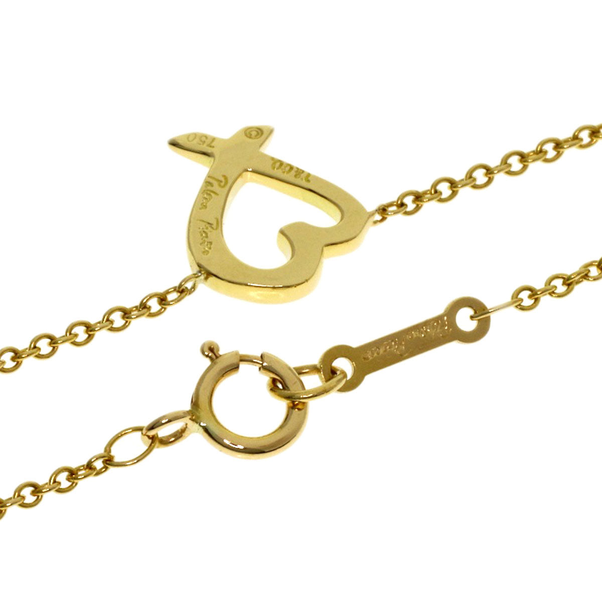 TIFFANY&Co. Loving heart Necklace K18 Yellow Gold Ladies [Used]