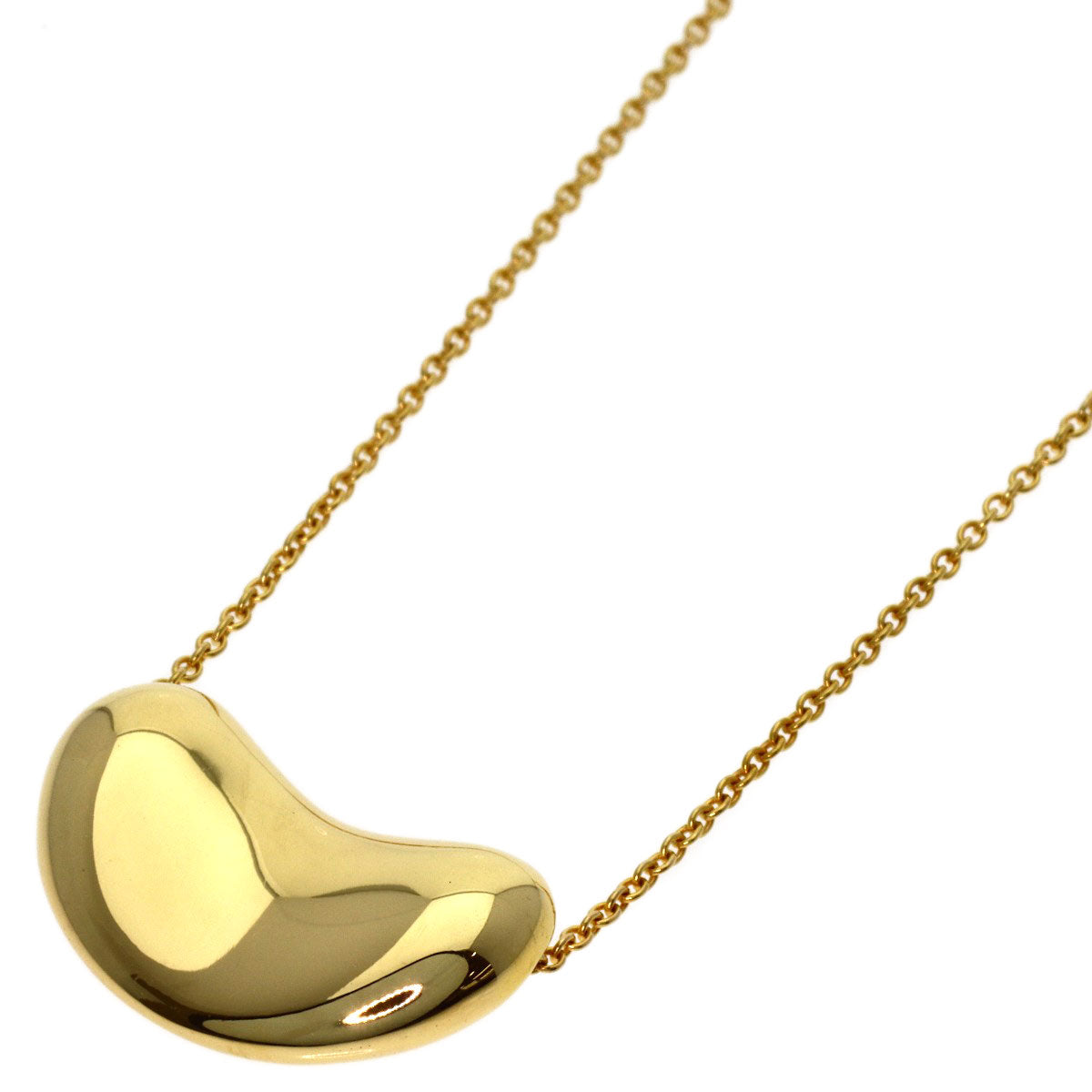 TIFFANY&Co. Bean Necklace K18 Yellow Gold Ladies [Used]