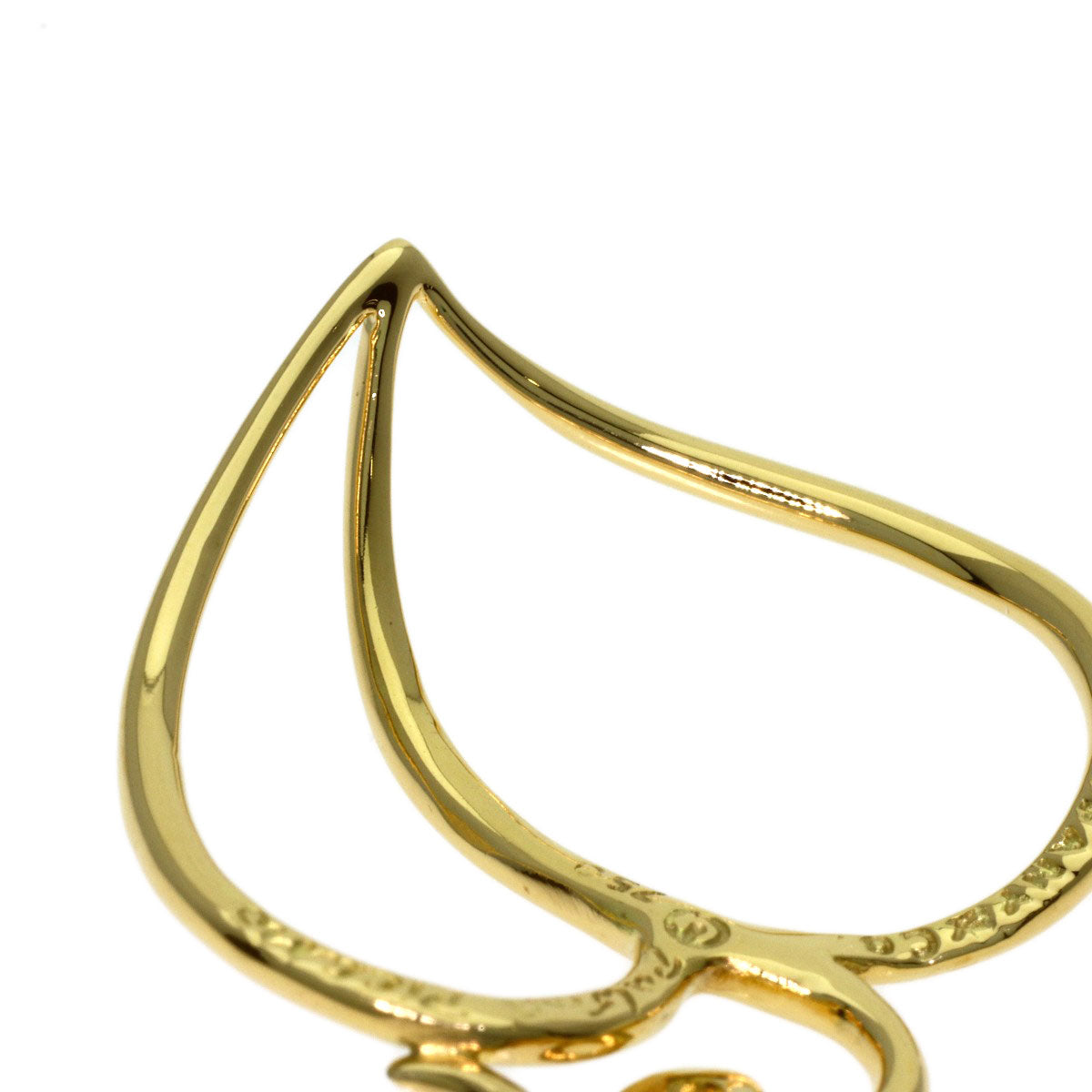 TIFFANY&Co. apple heart Pendant top K18 Yellow Gold Ladies [Used]