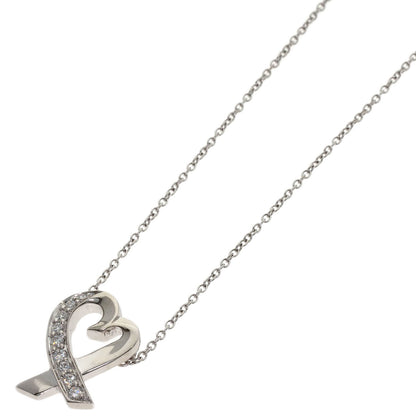 TIFFANY&Co. Loving Heart Diamond Necklace K18 White Gold Ladies [Used]