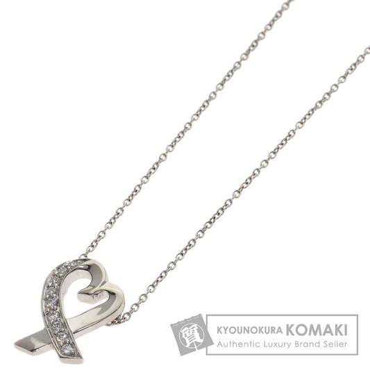 TIFFANY&Co. Loving Heart Diamond Necklace K18 White Gold Ladies [Used]