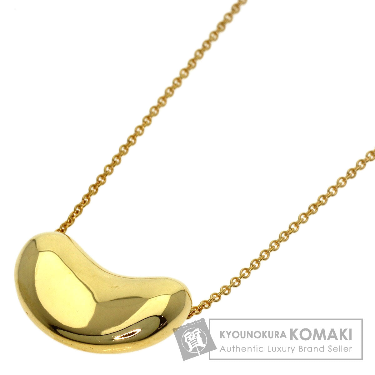 TIFFANY&Co. Bean Necklace K18 Yellow Gold Ladies [Used]