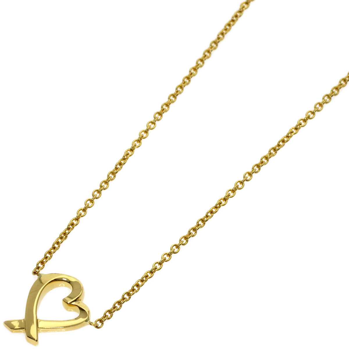 TIFFANY&Co. Loving heart Necklace K18 Yellow Gold Ladies [Used]