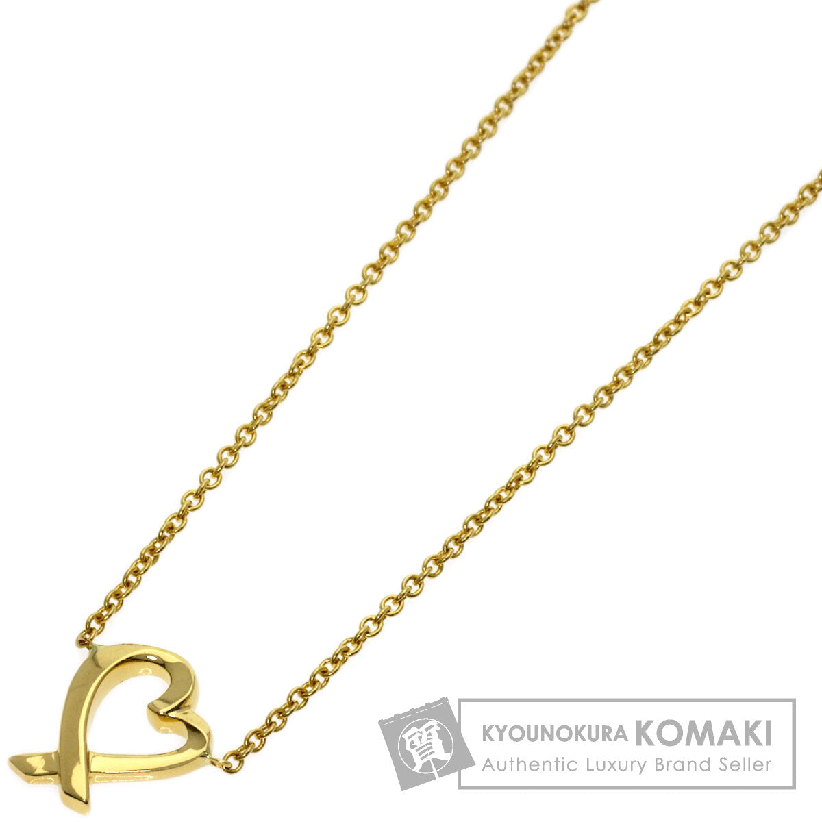 TIFFANY&Co. Loving heart Necklace K18 Yellow Gold Ladies [Used]