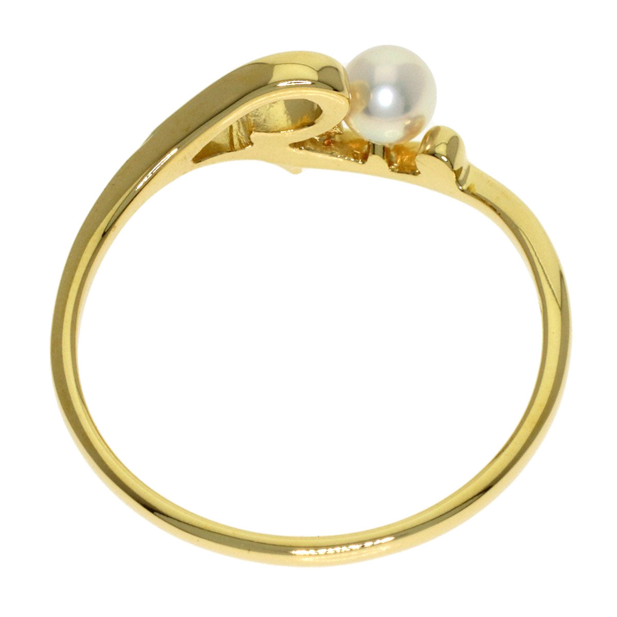 MIKIMOTO Pearl Pearl Ring K18 Yellow Gold Ladies [Used]