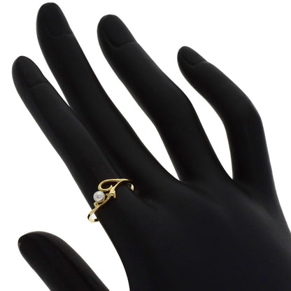 MIKIMOTO Pearl Pearl Ring K18 Yellow Gold Ladies [Used]