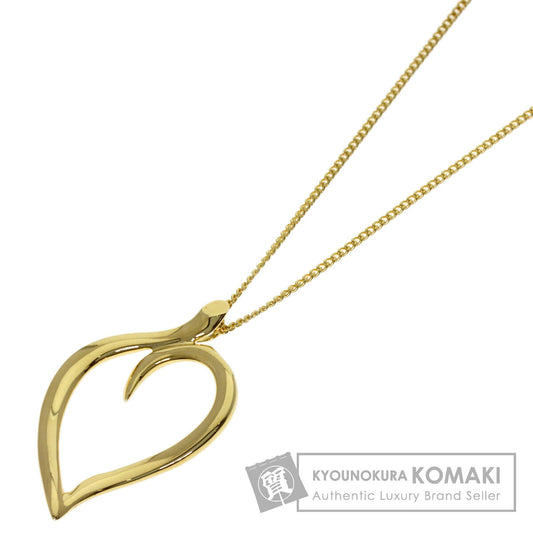 TIFFANY&Co. Leaf heart Necklace K18 Yellow Gold Ladies [Used]