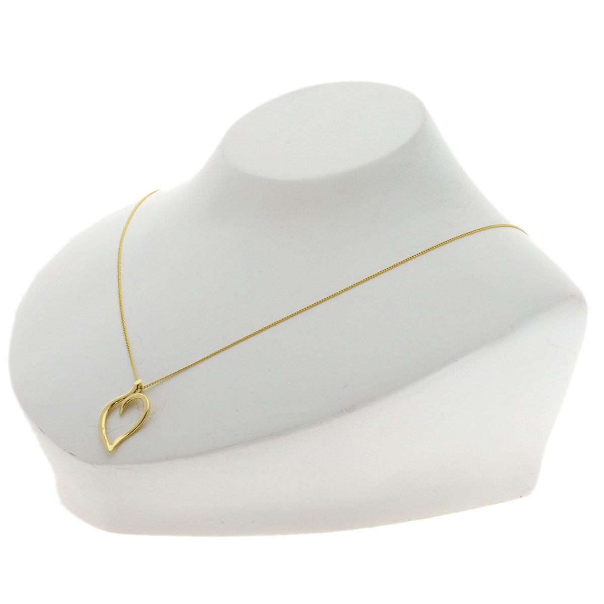 TIFFANY&Co. Leaf heart Necklace K18 Yellow Gold Ladies [Used]