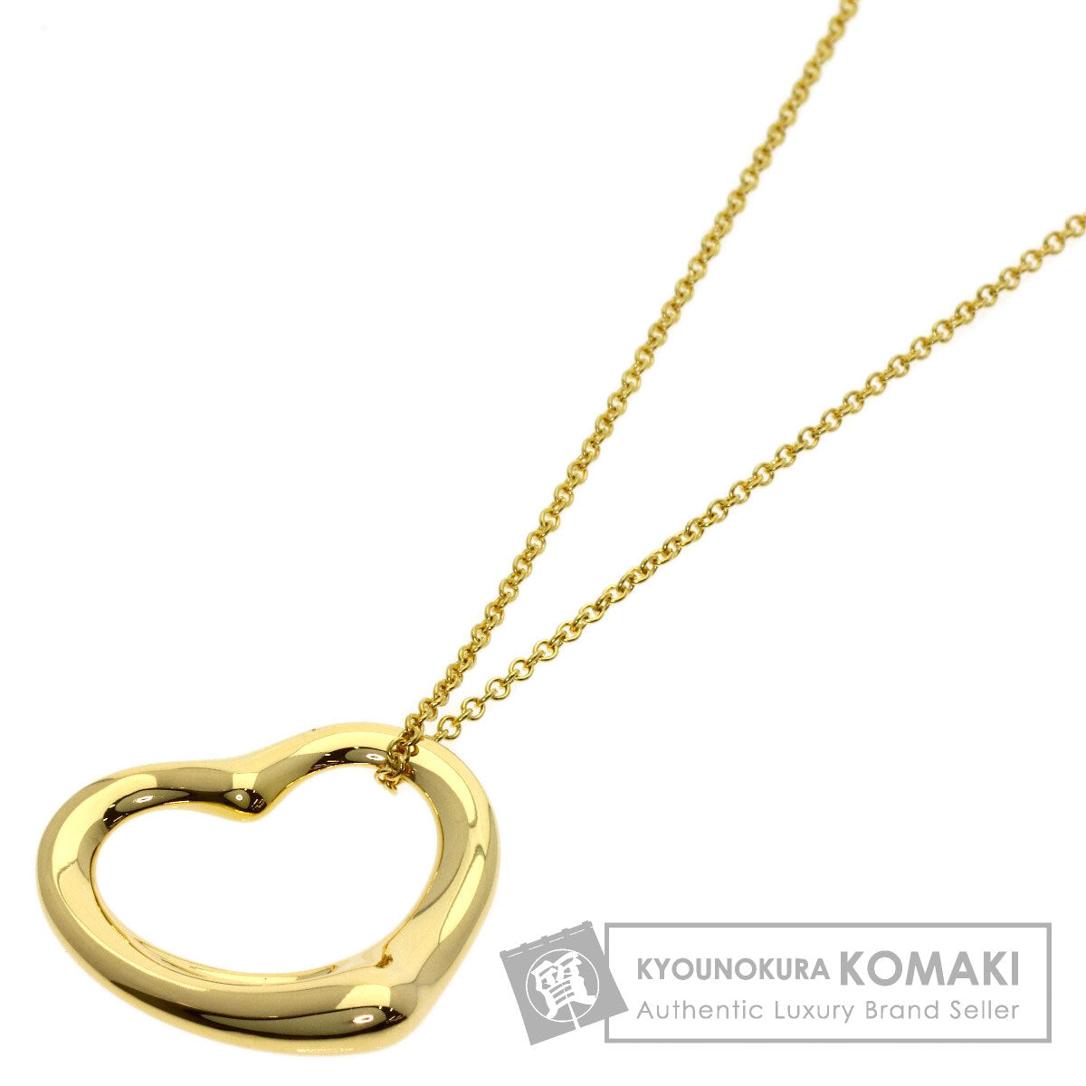TIFFANY&Co. Open heart Necklace K18 Yellow Gold Ladies [Used]