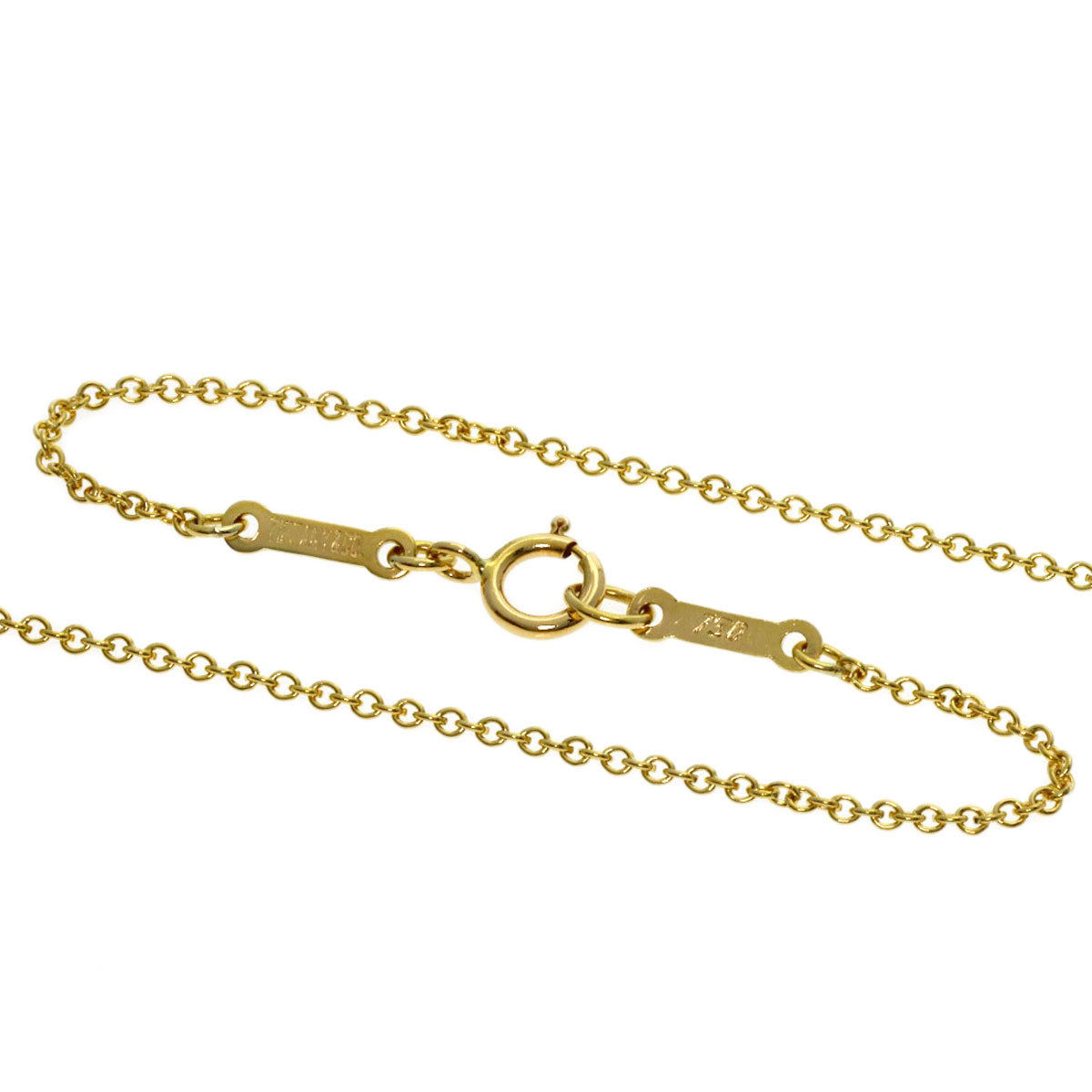TIFFANY&Co. Open heart Necklace K18 Yellow Gold Ladies [Used]
