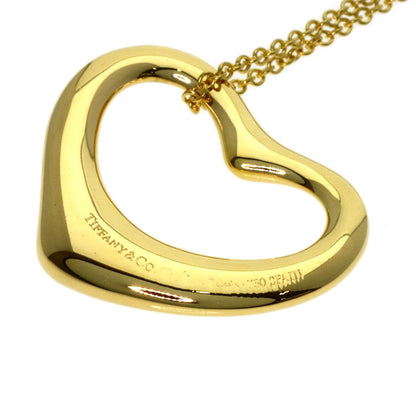 TIFFANY&Co. Open heart Necklace K18 Yellow Gold Ladies [Used]