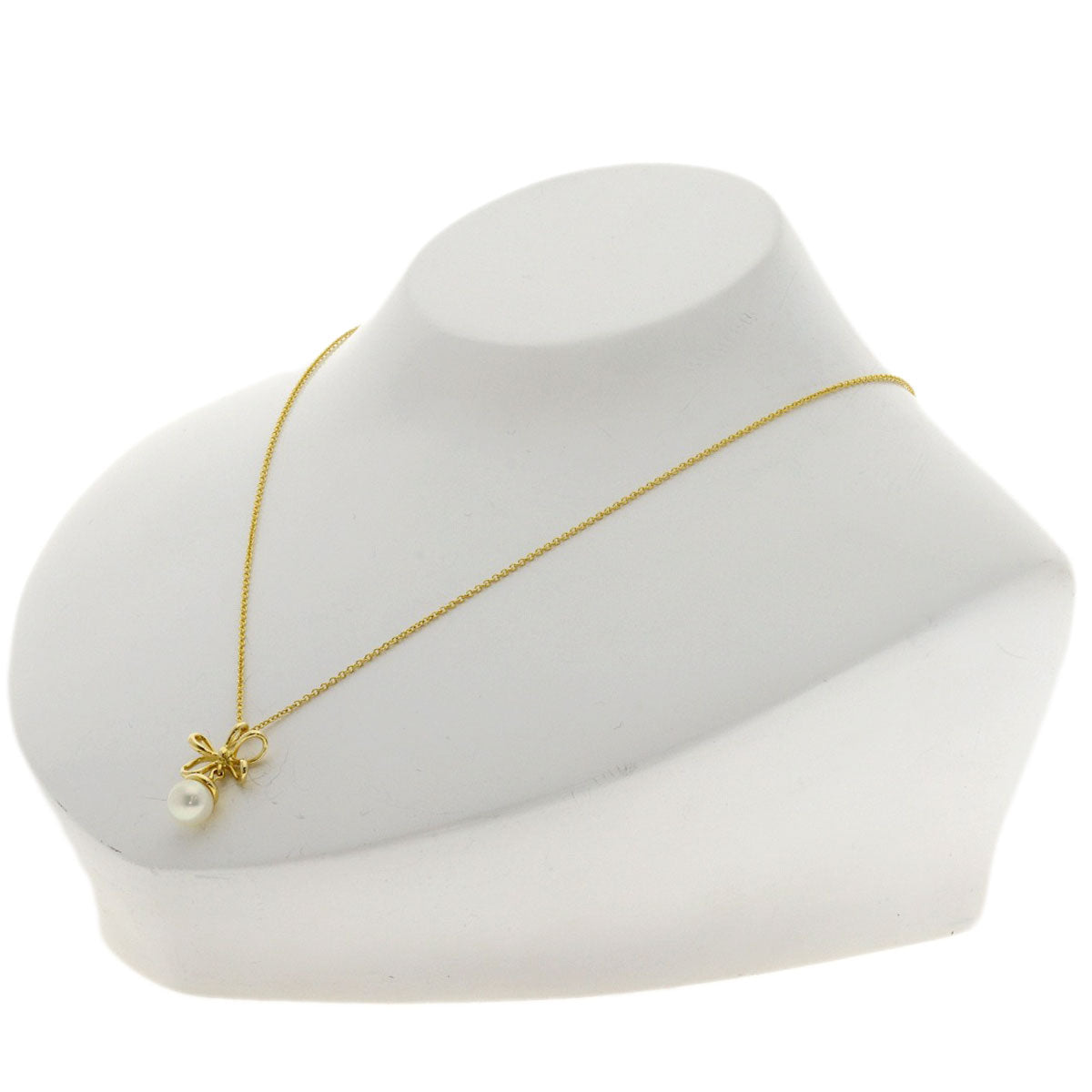 TIFFANY&Co. Wire Flower Pearl Pearl Necklace K18 Yellow Gold Ladies [Used]