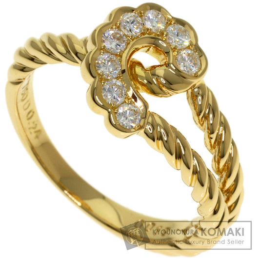 POLA Diamond Ring K18 Yellow Gold Ladies [Used]
