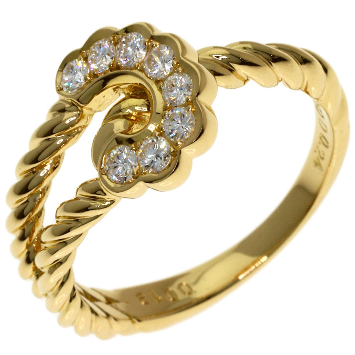 POLA Diamond Ring K18 Yellow Gold Ladies [Used]