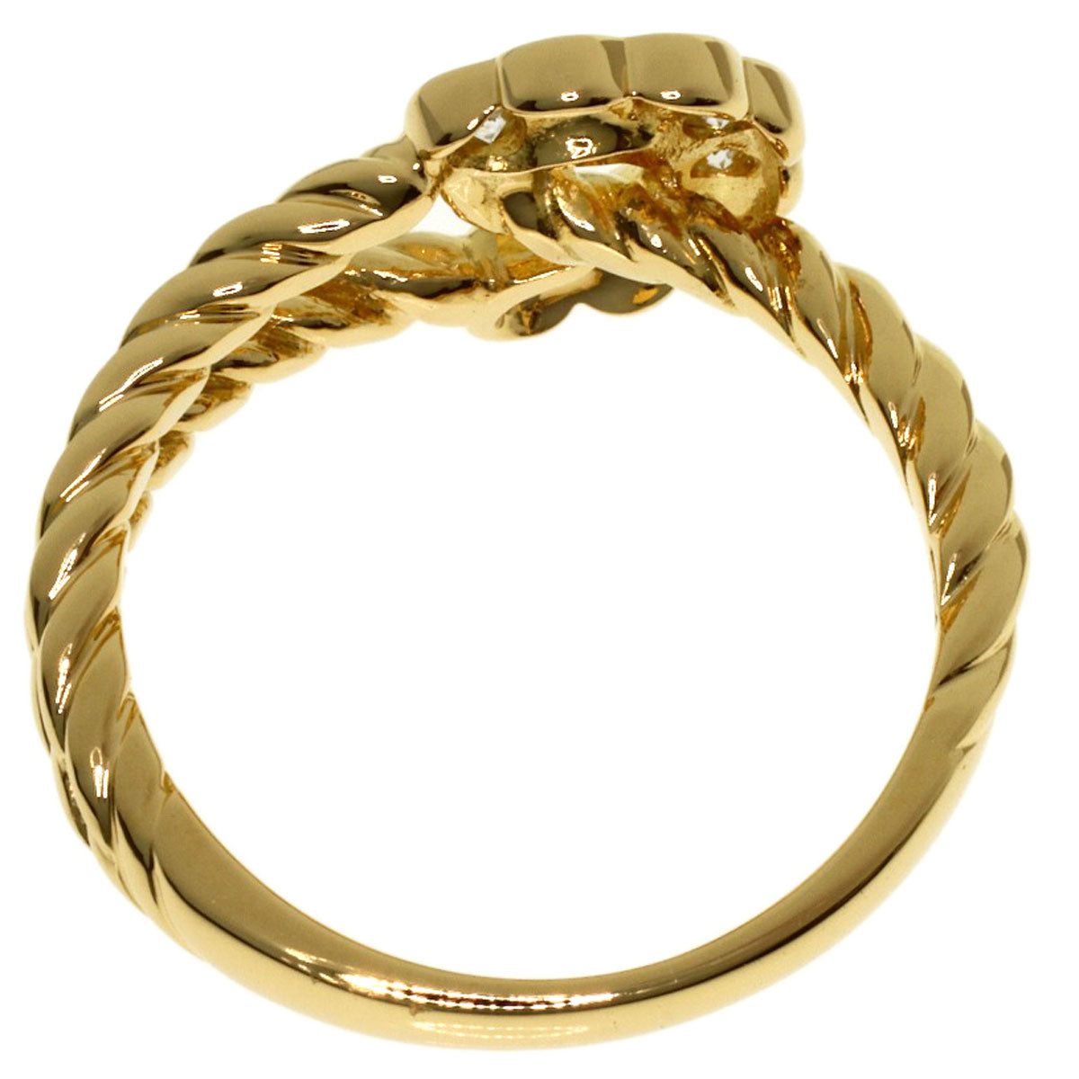 POLA Diamond Ring K18 Yellow Gold Ladies [Used]