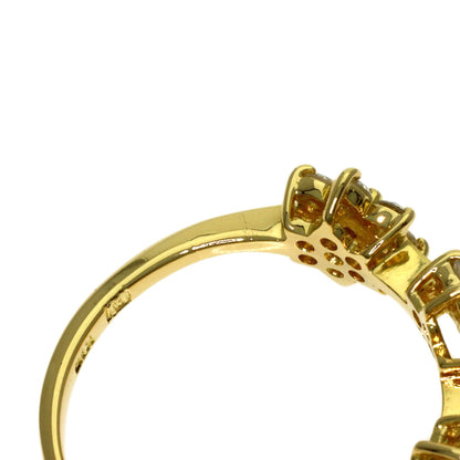 Ponte Vecchio Diamond Ring K18 Yellow Gold Ladies [Used]