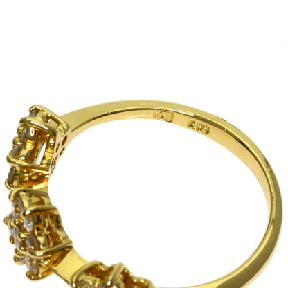 Ponte Vecchio Diamond Ring K18 Yellow Gold Ladies [Used]