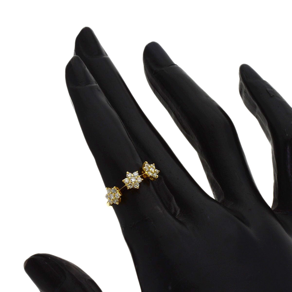 Ponte Vecchio Diamond Ring K18 Yellow Gold Ladies [Used]