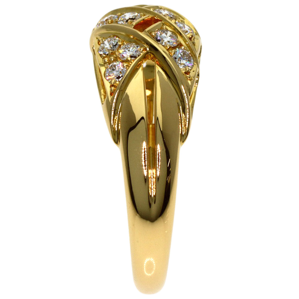 POLA Diamond Ring K18 Yellow Gold Ladies [Used]
