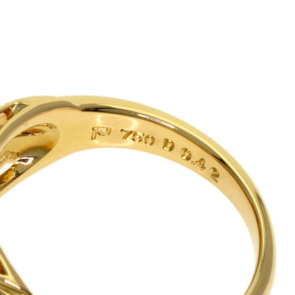 POLA Diamond Ring K18 Yellow Gold Ladies [Used]