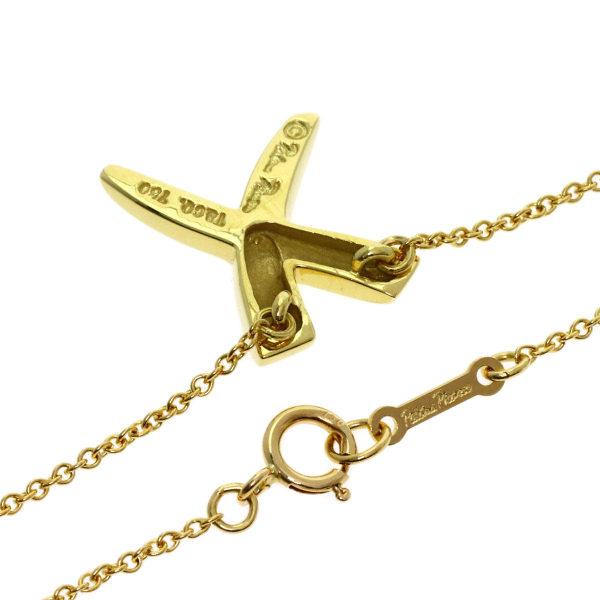 TIFFANY&Co. kiss Necklace K18 Yellow Gold Ladies [Used]