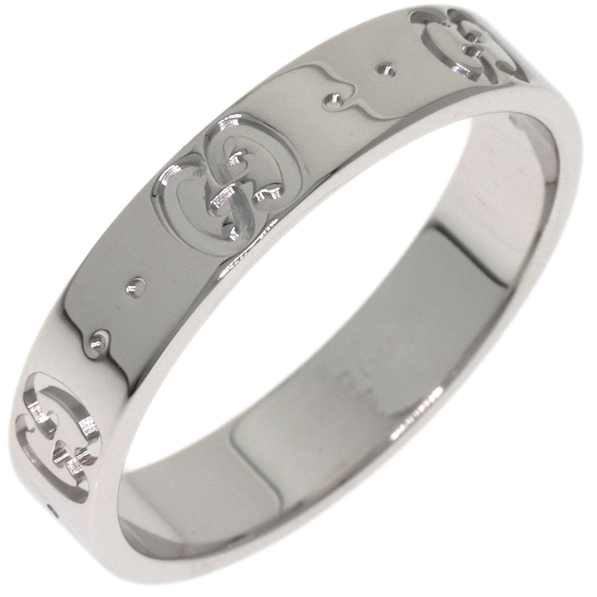 GUCCI Icon #14 Ring K18 White Gold Ladies [Used]