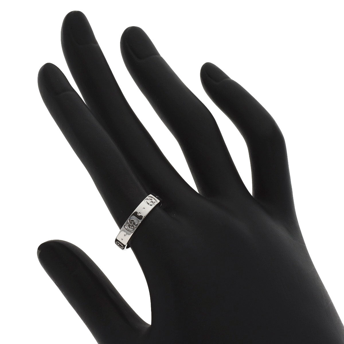 GUCCI Icon #14 Ring K18 White Gold Ladies [Used]