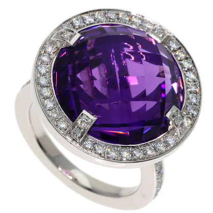 Chaumet Attrape-Moore Amethyst Diamond #48 Ring K18 White Gold Ladies [Used]