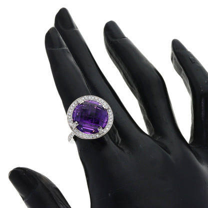 Chaumet Attrape-Moore Amethyst Diamond #48 Ring K18 White Gold Ladies [Used]