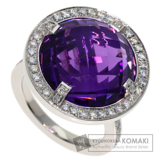 Chaumet Attrape-Moore Amethyst Diamond #48 Ring K18 White Gold Ladies [Used]