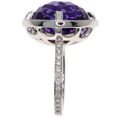 Chaumet Attrape-Moore Amethyst Diamond #48 Ring K18 White Gold Ladies [Used]