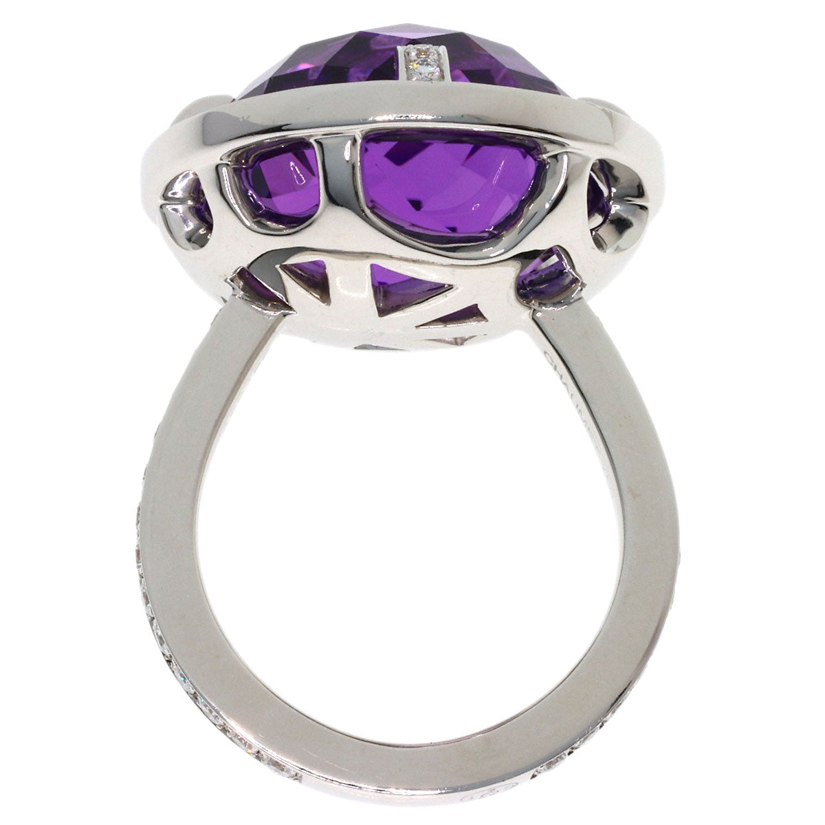 Chaumet Attrape-Moore Amethyst Diamond #48 Ring K18 White Gold Ladies [Used]
