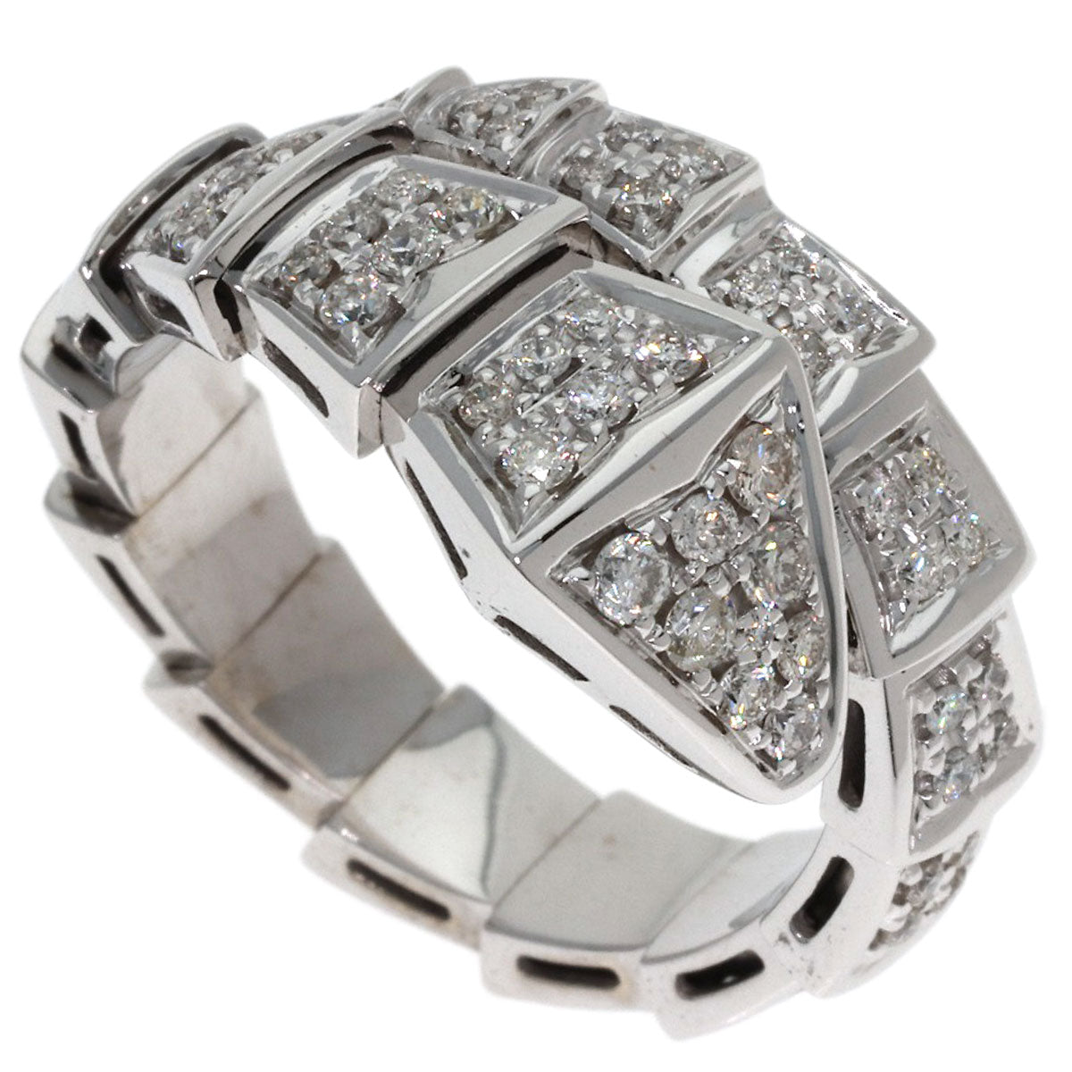 BVLGARI Serpenti Viper Diamond M Ring K18 White Gold Ladies [Used]
