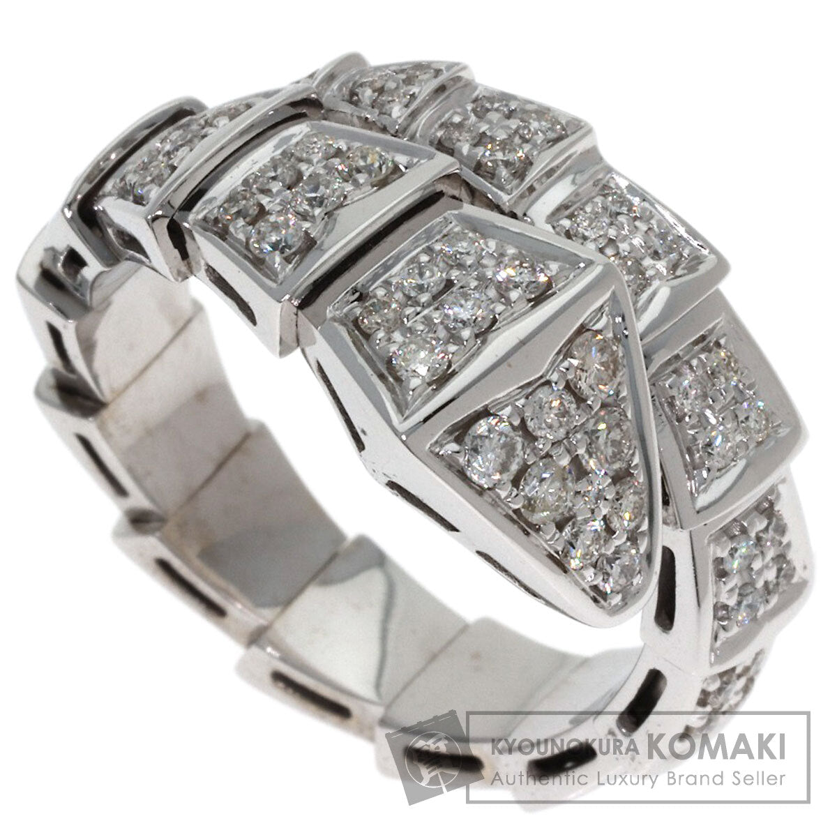 BVLGARI Serpenti Viper Diamond M Ring K18 White Gold Ladies [Used]