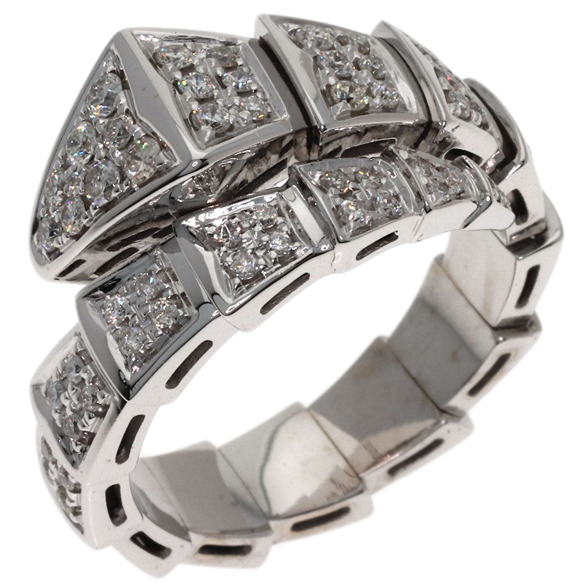 BVLGARI Serpenti Viper Diamond M Ring K18 White Gold Ladies [Used]